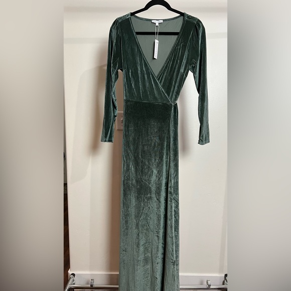 Esmerelda Velvet Wrap Maxi Dress - Picture 12 of 14